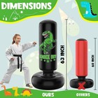 Punching Bag For Kids  Kids Boxing Set With Boxing Gloves 66  Large Inflatabl   
