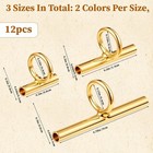 12 Pcs Brooch To Pendant Converters  3 Sizes Pin To Pendant Converter Brass