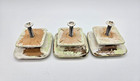 Lot Of 3 Antique  2  Square Wood Cabinet Door Knob Pulls