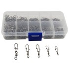 210 Pcs Rolling Swivel Fast-lock Snap Ball Bearing Fishing Connector Swivel 