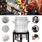 Creole Feast 100 Qt Seafood Boiling Kit Outdoor Crawfish Fish Boiler Cooker