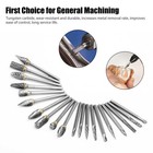 20pcs Tungsten Carbide Rotary Drill 1 8 shank Bits Burr Die Grinder Carving Set