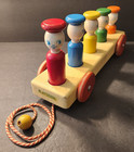 1950s Vintage Playskool Wooden Dolly Pull Kids Toy Parade Complete Rare