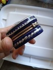 Rms Titanic White Star Line Trinket Box Cobalt Blue Heart Shaped Porcelain