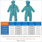 Disana Baby Thermal Snowsuit Romper With Hood And Foldable Cuffs  100  Wool