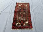 1920s Antique Afghan Baluchi Rug 2x4 Rare Handmade Persian Style Oriental Carpet
