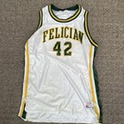 Vintage Felician University Golden Falcons Game Used Worn Basketball Jersey Lot