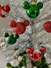 13 Disney Parks Glass Mickey Mouse Ears Icon Ornaments Set Of 13  2 X 2 5 In  