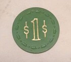 Sierra Inn Of Kern Inyokern Sierra Nevada  1 Green Casino Chip