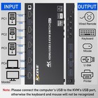 Usb 3 0 Kvm Switch Hdmi 4 Port Support 4k 60hz 2k 120hz Rgb 4 4 4 Simulation    