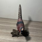 Vintage Handmade Hand Painted Wooden Pheasant Carving Folk Art Realism