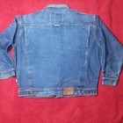 Vintage Fubu Denim Jacket Men s 3xl Blue Trucker Hip Hop Y2k Baggy Leather Patch
