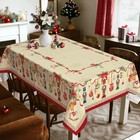 Christmas Nutcracker Tablecloth 104  X 60   rectangular   Beige 