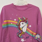 Nickelodeon Girls Xl Pink Jojo Siwa Glittery Unicorn Sweatshirt Nwt  A5939