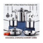 Homi Chef 14-piece Nickel Free Stainless Steel Cookware Set - Nickel Free Sta   