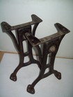 Antique Readsboro Vt  Cast Iron Adjustable Height Desk Furniture Legs In Guc