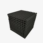 12 Pcs 12 x12 x1  Acoustic Foam Black Panel Tiles Wall Record Studio Sound Proof