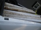 Lot Of Antique 86  By 5 1 2  By 4 5 8   Round Wood Porch Columns Sold Separate