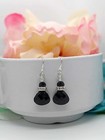 Black Teardrop Crystal Silver Dangle Earrings  Women s Fashion  Sparkling Drops