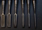 Christmas Gift Hand Forged Damascus Steel Chisel Set Japanese Rosewood 10-piece