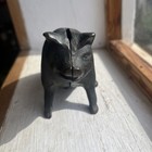Vintage Pig Piggy Coin Bank Brass Sculpture Flat Screw  Door Stop Nice Patina