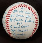 Joe Morgan Signed Heavily Inscribed Career Stat Baseball  469 1000 Coa Reggie Ja