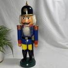 Vintage German Wooden Nutcracker Soldier 13    Hergestelit Handcrafted Erzgebird