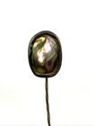 Antique Sterling Silver Stick Pin With Mother-of-pearl Abalone Blister 3 