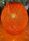 Vintage Mcm Orange Swag Spun Acrylic Swag Mid Century Modern Lamp Lighting 1960s