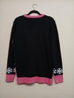 Bret Hitman Hart Sweater Mens Medium Black Pink Ugly Christmas Wrestling Wwe