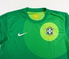 Brazil Cbf Jersey Mens Large Green Nike Dri Fit Soccer Futbol Brasil Adult