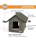 Heated Kitty House Cat Shelter Olive Green 19    X 22    X 17   