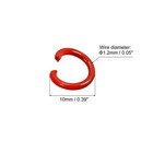 Open Jump Rings 10mm Colorful O-ring Connectors Red 100pcs