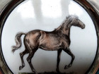    man-o-war    Race Horse Sterling Silver Coaster By Sam Savitt For Frank M Whiting