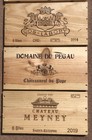 Beautiful French Wood Wine Box 5 Panel Lot Crate Ends Cellar Vineyard    