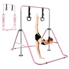 Pink Multi-functional Adjustable Height Children s Horizontal Gymnastic Bar