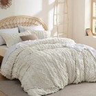 Share New Anthro Beige Boho Queen King Size Tufted Fringe Bedding Duvet   Sham
