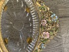 Vintage Matson Ormolu Vanity Soap trinket Dish Gold Floral  Hollywood Regency