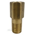 1 4  Female X 1 4  Male Npt Pipe Fitting Extender Extension Adapter Brass