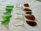 Sea Glass-15 Pieces Of Natural Beach Glass-lightly Tumbled For Smoothness