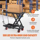 Hydraulic Lift Table Cart 500 Lbs Manual Scissor Lift Table 28 5  Black