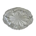 Vintage Mcm Mid Century Heavy Crystal Starburst Glass Trinket Jewelry Dish 5in