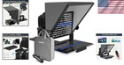 Professional 13-inch Teleprompter With Adjustable Height   Wide-angle View