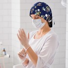 8 Pcs Scrub Caps For Women With Buttons  Adjustable Bouffant Surgical Hat Wit   