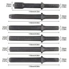 7 Pcs Air Hammer Rivet Bit Set  116 Mm  6 Pieces   110  1 Piece   Black