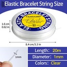 1mm Elastic Bracelet String Cord  Crystal Stretch Bead Cord For Bracelets Jew   