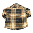 Member s Mark Boys Snapped Closure Fleece Sherpa Lined Shacket  Chocolate Plaid