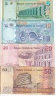 Tunisia Set 4 Pcs 5 10 20 50 Dinars 2017-2022 P 97 98 99 100 Unc