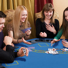 Soozier 47  Foldable Poker Table 8 Player Blackjack Game Table  Blue