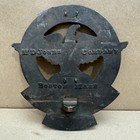 Antique The Fraternal Order Of Eagles F o e  Aerie  Brass Grave Marker Boston